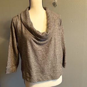 “EXPRESS - Gray Cotton Oversized Long Sleeve Top - Size Small.